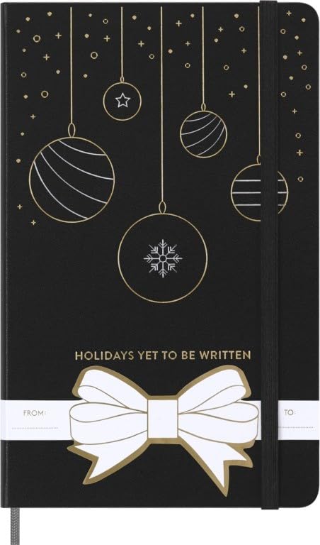 Moleskine Holiday Notebook, Hardcover, Large, Lined, HOLIQP060DEC