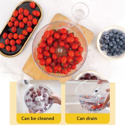 Snail Drain Basket with Strainer Portable Lightweight Fruit Vegetable Washing Bowl Kitchen Cleaning Device