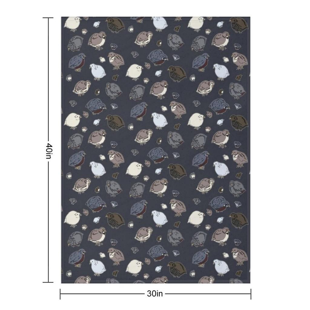 Button Quail Pattern Throw Blanket Bed Covers Retros Funny Gift Multi-Purpose Blankets