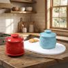 Airtight French Butter Dish Keep Fresh Cheese Storage Box Ceramic Butter Crock  Countertop