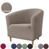 Jacquard Club Chair Slipcover Polar Fleece Barrel Tub Chair Covers Stretch Armchair Sofa Cover Living Room Furniture Protector