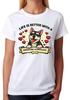 Das Leben ist besser mit einem Zwergschnauzer T-Shirt Hundeliebhaber Damen T-Shirt