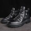 2023 Autumn High Top New Men's Shoes Men's Boots All Zip Shoes Boots Men's Casual Shoes