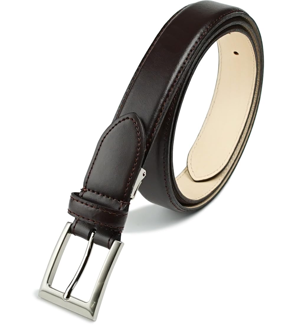 

Men s and Women s Business Belt, Made in Japan, Standard Leather Belt, Handmade in Japan, Belt Lab (BLBB0163) (Design 1: Honest Dark Brown)