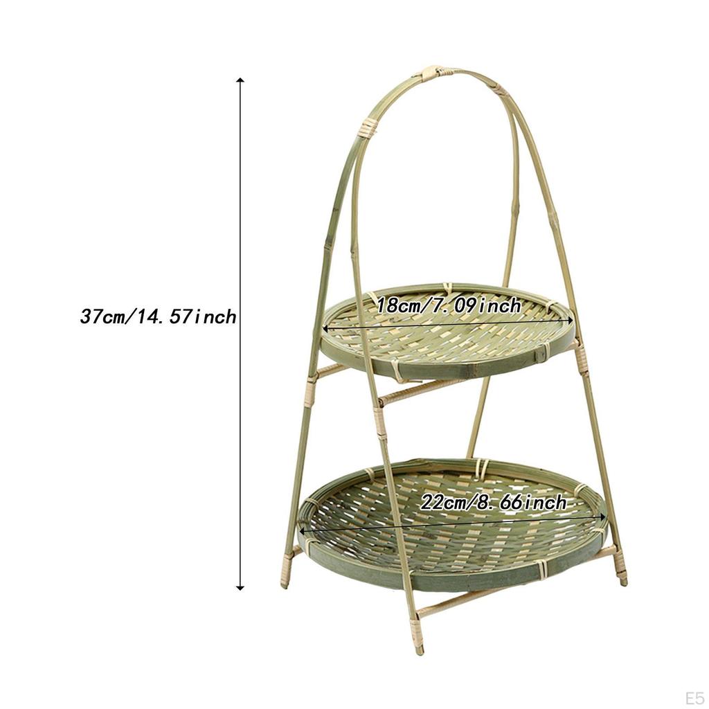 Bamboo Woven Basket ,Kitchen Counter Organizing ,Portable, Fruit Food Vegetable Storage for