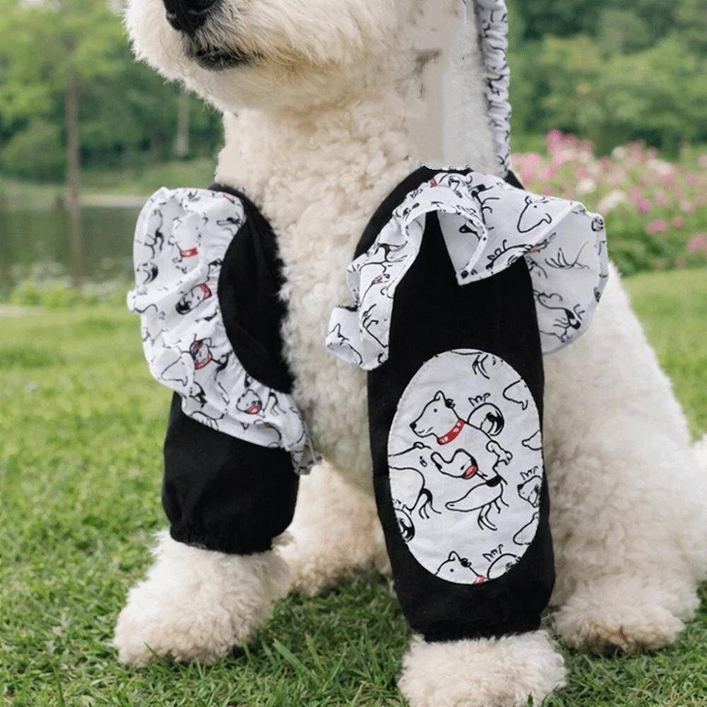 Cartoon Stroke Pattern Dog Joint Protection Cover Dirt-Proof Dog Elbow Brace Pet Recovery