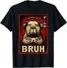 Funny Capybara Gamer Bruh Graphic Tee Men Boys Teens Gaming T-Shirt