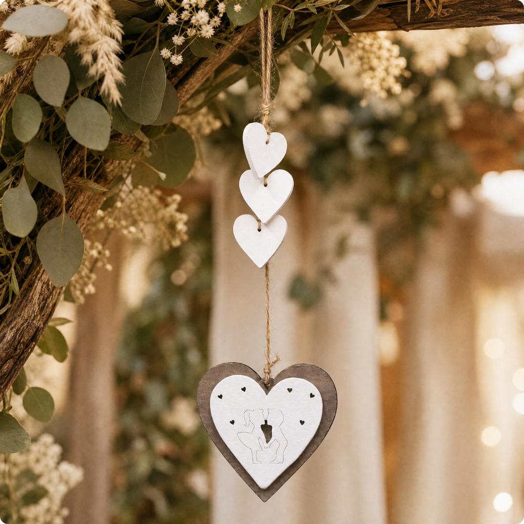 Wooden Wall-Heart Decor Warm for Event Displays