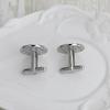 Creative round drip plaid cufflinks and studs for men's suits and shirts B1117