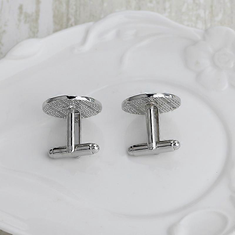 Creative round drip plaid cufflinks and studs for men's suits and shirts B1117