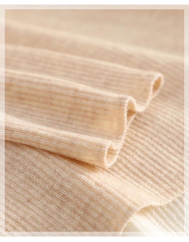 Women's 60s Fine Wool Color Block Sweater, Slim Fit, Elastic Round Neck, Fake Two-Piece Knitwear for Spring & Autumn