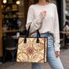 Boho Floral Pattern Tote Bag Casual Large Shoulder Bag for Daily Use