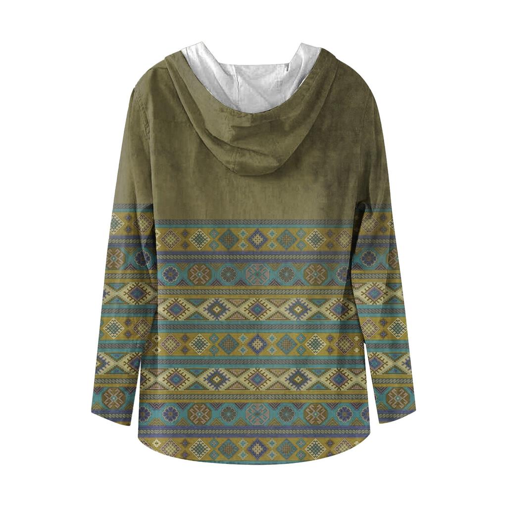 Potištěná pánská košile z bavlny a lnu s kapucí, dlouhý rukáv, s kapucí, jarní a letní, pro běžné denní nošení