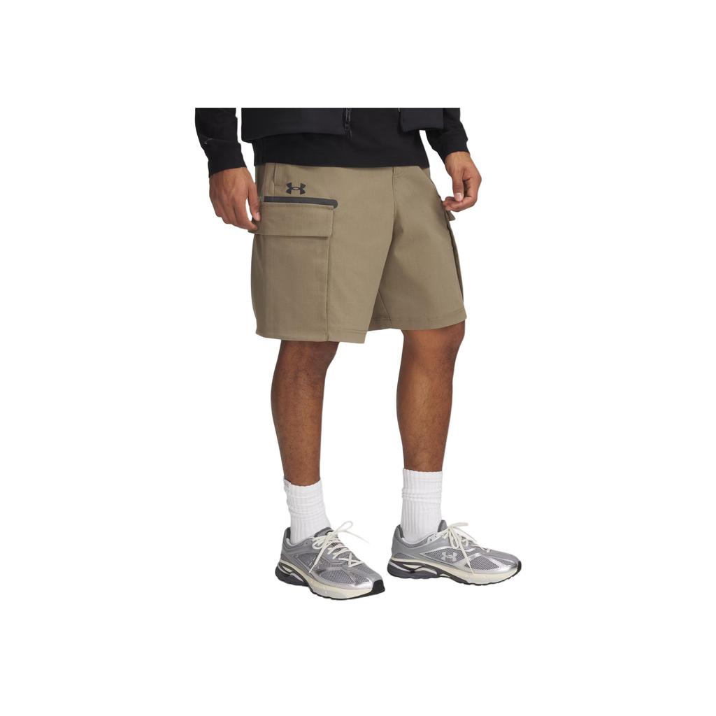 Under Armour Unstoppable Utility Fashion Simple Loose Waterproof Breathable Five-Point Casual Shorts Men Shorts Quartz-Gray 1390257-251