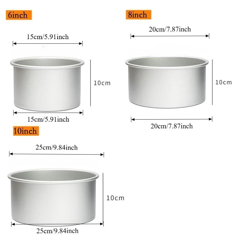 6/8/10 Inch Heightened Cake Mould Deepened Anode Removable Bottom Mold Baking Tool Cylindrical Cake Baking Tray Bakery Tools