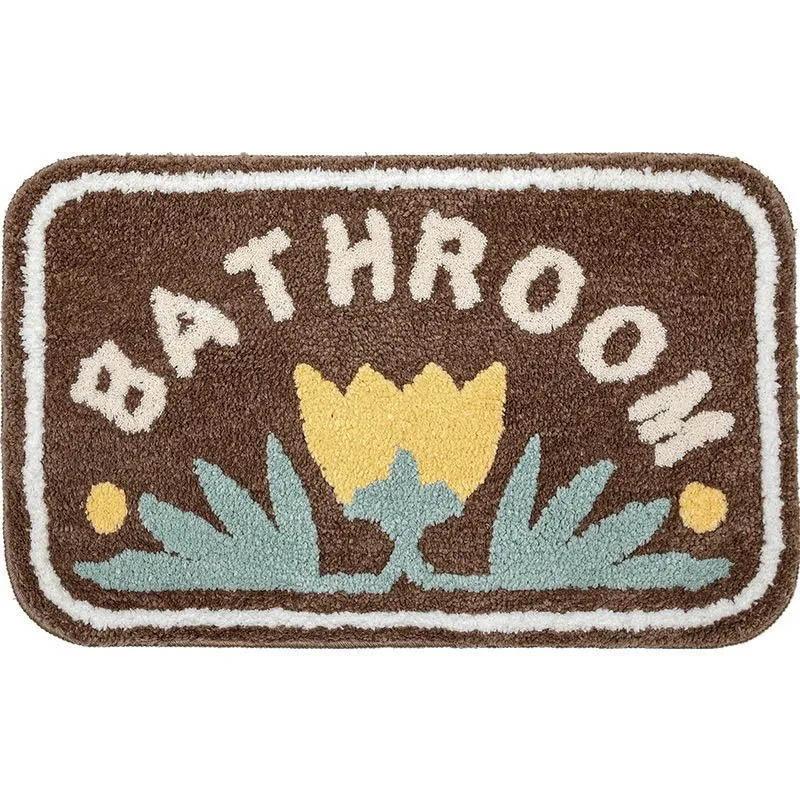 Bathroom Non-slip Absorbent Carpet Home Bedroom Mats Plush Floor Doormat Bathroom Washable Quick Drying Carpet
