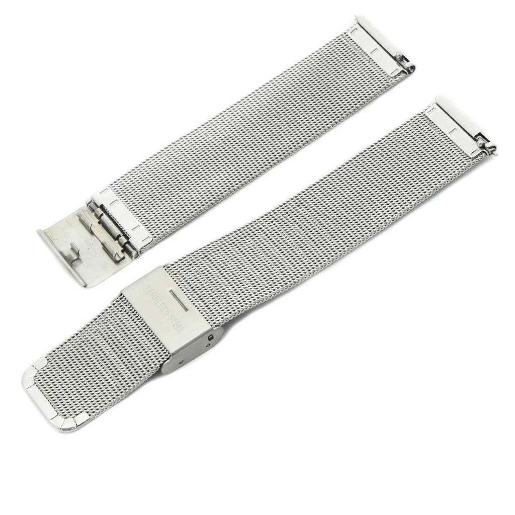CASSIS Stainless Steel Watch Strap ANGERS 20mm Silver with Replacement Tool U1027304012020