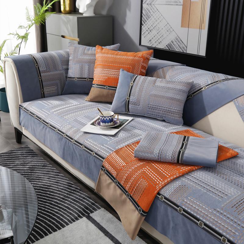 

Плед противоскользящий чехол для дивана, стерео жаккардовый диван для гостиной, кресло, подушка на спинку, универсальное украшение для дома, пыленепроницаемый 70x70cm 1pcs серый