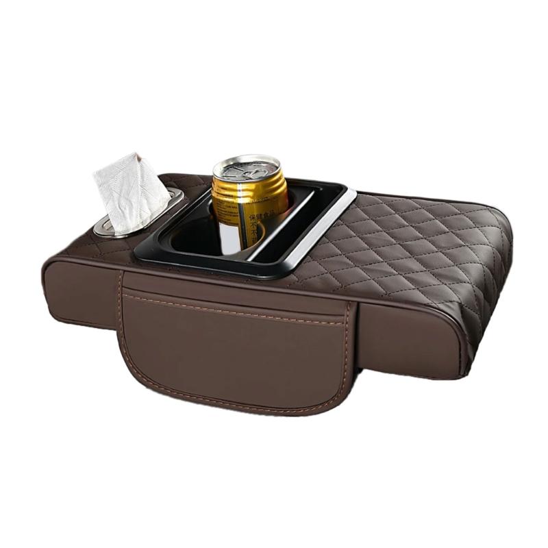 

Car Center Consoles Cushions Pad, Universal Leather Waterproof Armrest SeatBox Cover Protectors Car Decors