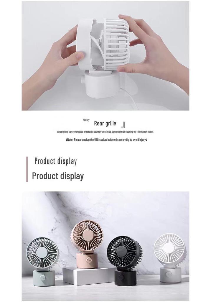 Portable Mini Oscillating Silent Desktop Fan for Home and Office