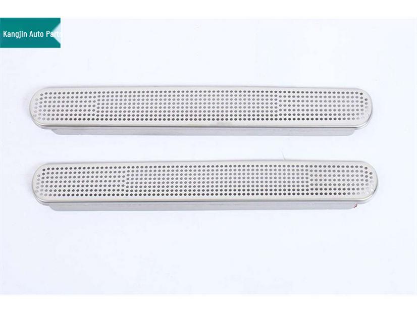 Dustproof Speaker Covers for 2025 Aion V Tyrannosaurus Rex Front Door Panels - Silver Stainless Steel Interior Modifications