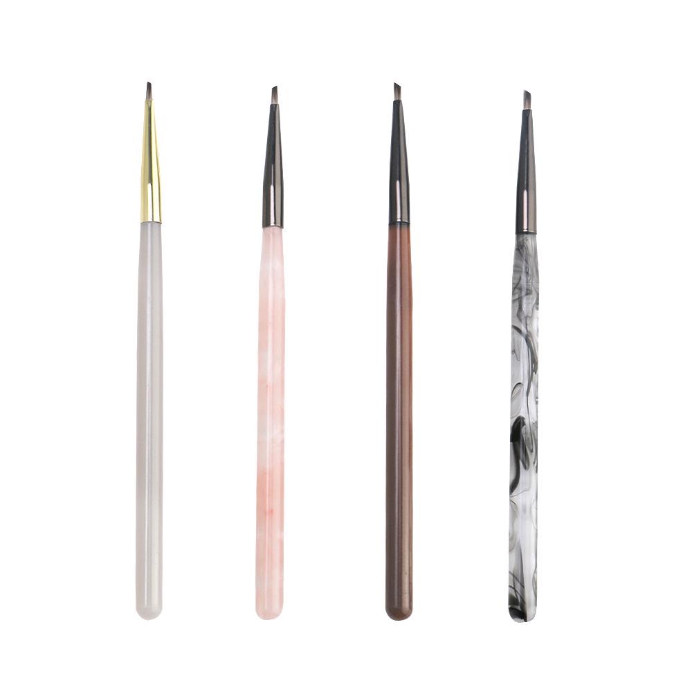 Popular Chinese Style Nail Art Brush with Translucent Acrylic Penholder for Triangle Stroke and Flower Designs