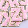 26Pieces Embroidered Letter Sew On Patches Embroidery Applique Letter Sew On Yarn Patches for Clothing Jeans Jackets