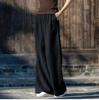 Cotton Linen Wide Leg Pants Women's Large Size Casual Trousers Spring Summer Loose Long Pants