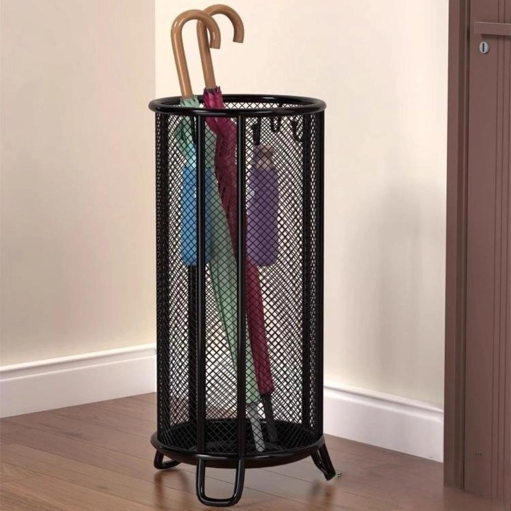 Metal Umbrella Holder Drainage Design Storage Rack Practical Umbrella Barrel Home Entrance
