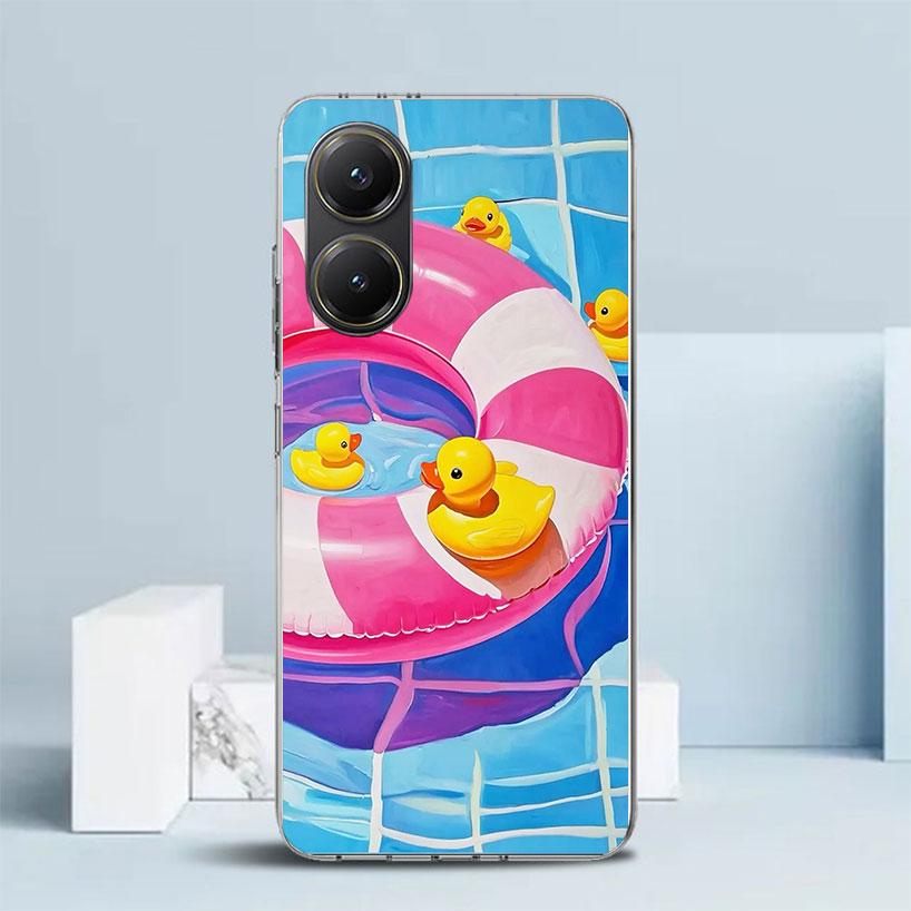 

Rubber Ducks Swimming Pool Soft Cover for Xiaomi Poco F7 Ultra X7 X6 X5 Pro M7 Phone Case Redmi 15 15C 13 13C 12 12C 10 10C Prin Redmi 10C