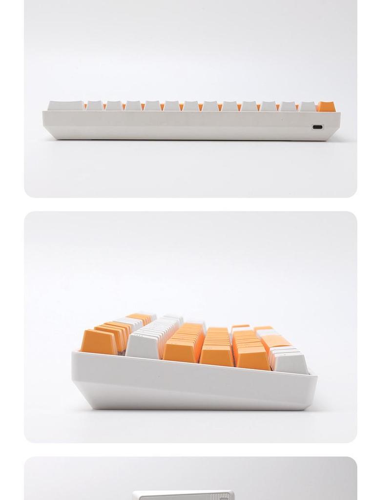 K61 Russian Two-Color Mechanical Keyboard – Durable, Wear-Resistant, and Practical