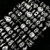 Set 10/20 Bucăți Inele Vintage Punk Craniu Pentru Femei Bărbați Stil Mixt Modă Gotice Hip Hop Ochi Păianjen Bijuterii Cadouri Petrecere