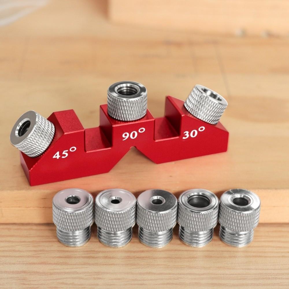 30/45/90° Drill Guide Jig Multi-functional Drilling Guide Fixture Pocket Hole Jig For Woodworkers