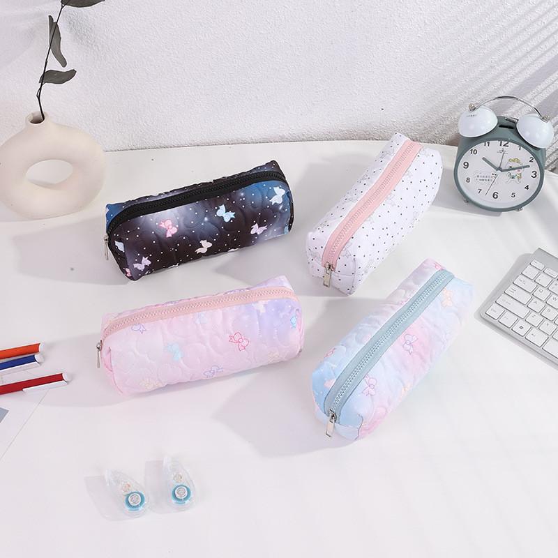 Cute Korean Style Butterfly Bow Pencil Bag With Durable Polyester For Girls And Teens