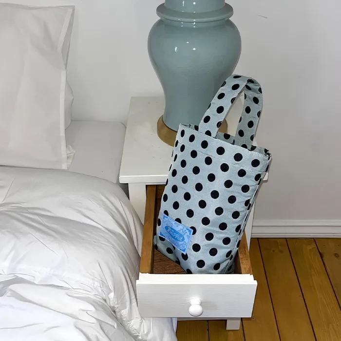 Polka Dot Mini Bag - Silver Blue