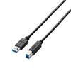 Cabo USB ELECOM [B] USB3.0 (USB A Macho para USB B Macho) Padrão 3m Preto USB3-AB30BK