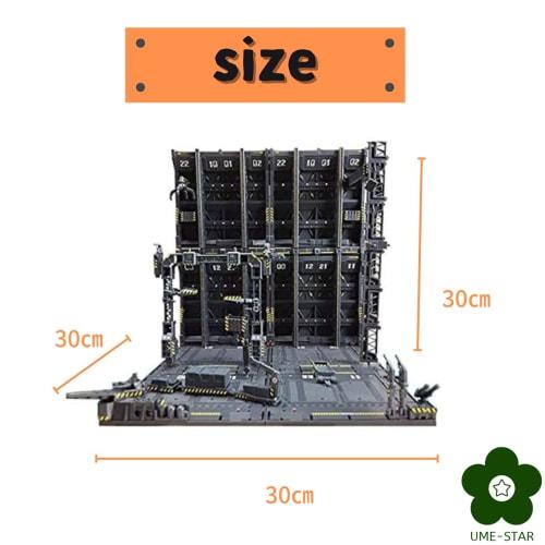 (UME-STAR) Gunpla Plastic Model Diorama Base Hangar Model Display Base Battleship Dock Plastic Model Background