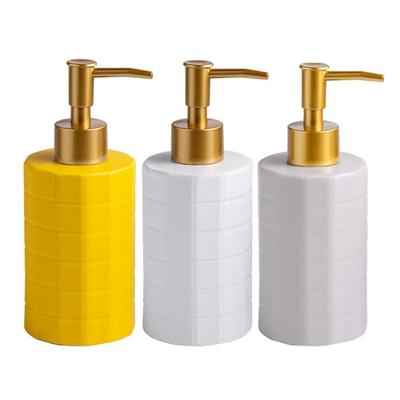 Ceramic Liquid Dispenser Refillable Container For Bath Essential Shampoo Soap Bottle