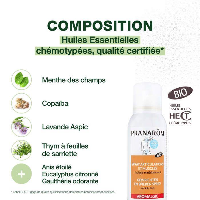 Spray Articulations Sensibles - Pranarom - Aromalgic - 75ml - Sans Alcool