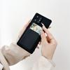 Luxury Solid Color Card Bag Wallet Holder Phone Case for Samsung Galaxy S25 S24 23 22 Ultra Plus FE A56 A72 Shockproof Cover