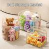 with Handle Doll Storage Basket PVC Stuffed Toys Organizer New Plush Toys Storage  Household Use