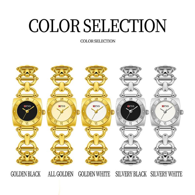 Fashion Rectangle Women Watches Ladies Stainless Steel Strap Waterproof Quartz Wristwatches Reloj Mujer