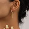 Retro Unisex Alloy Cross Earrings - Simple & Stylish Pendants