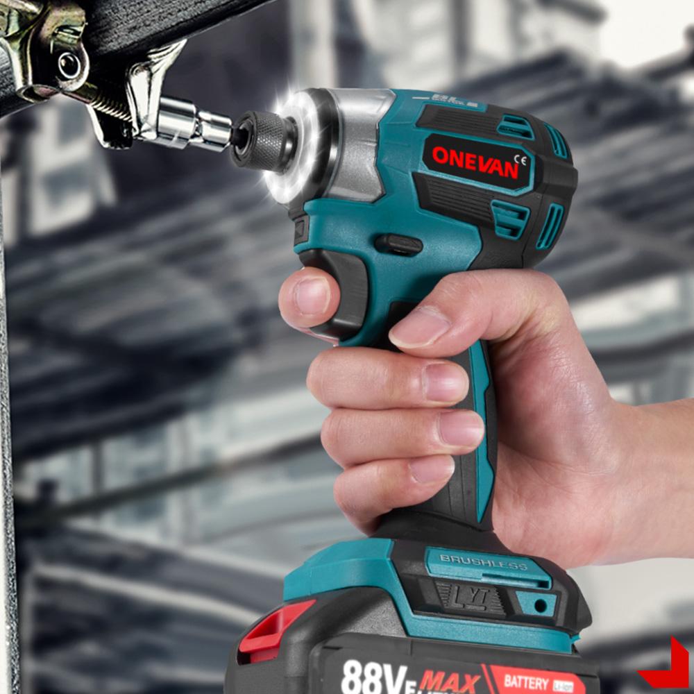 600N.m Brushless Electric Screwdriver Cordless 5-Speed Electric Impact Drill Rechargeable Power Tools Kit For 21V 18V Battery