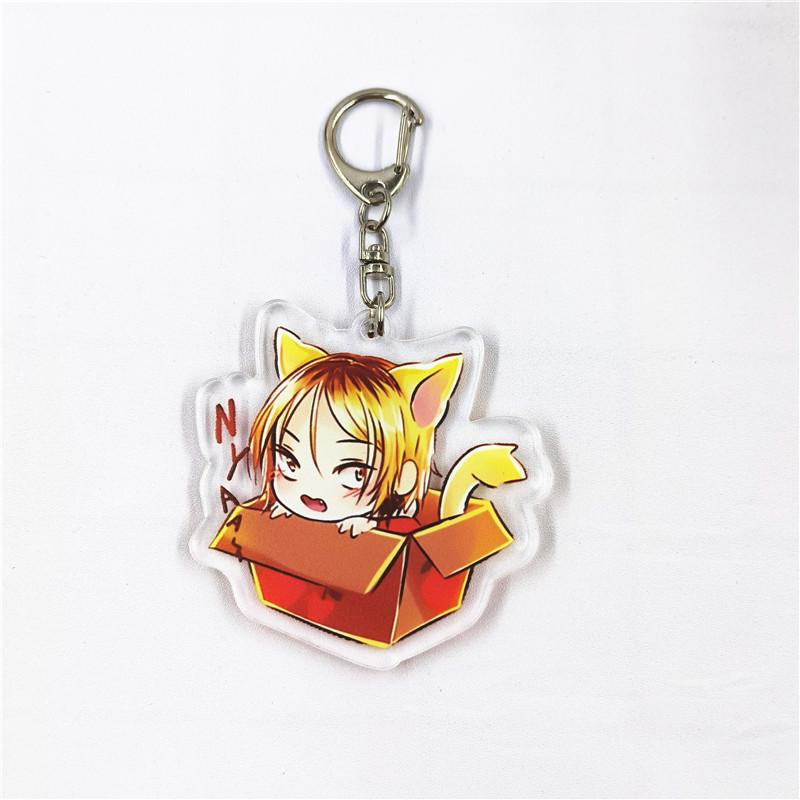 Haikyuu!! Double-Sided Keychain Pendant: Hinata, Kageyama, Kenma