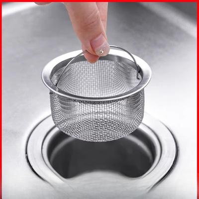 Drain OpeningKitchen Sink Garbage Filter Screen Stainless Steel Dish Basin Leak-proof Drain