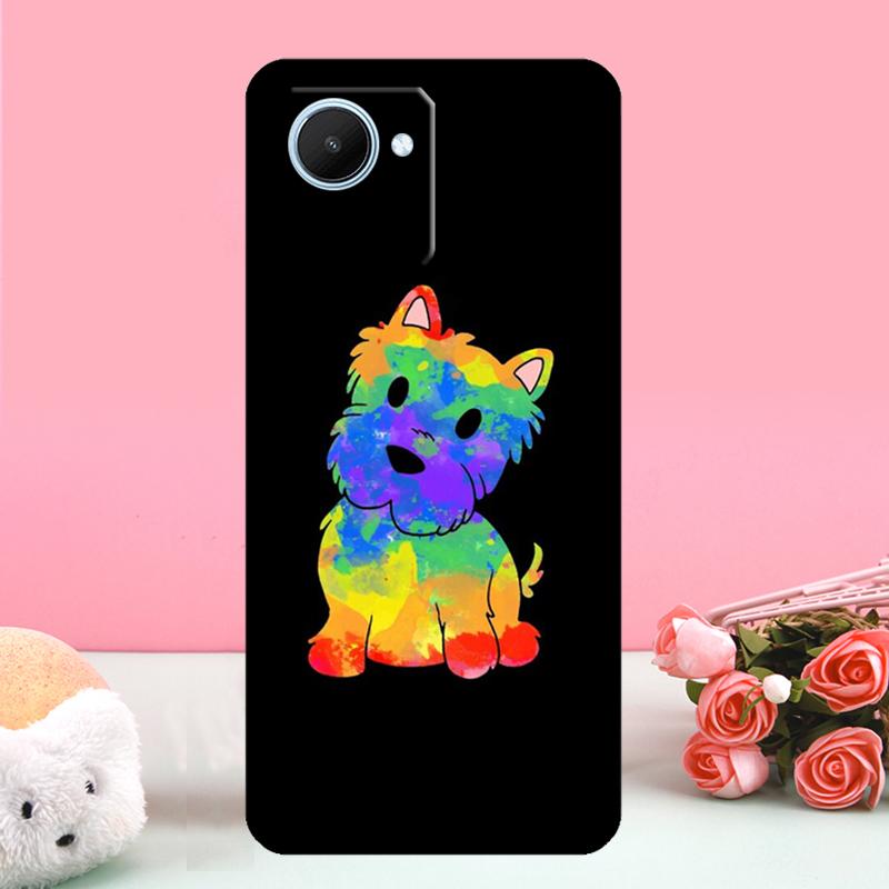 Cartoon Westie Dog For Realme C61 C67 C75 C63 C71 C55 C51 C65 C53 GT6 GT7 Pro 10 11 12 13 14 15 Pro Plus Case