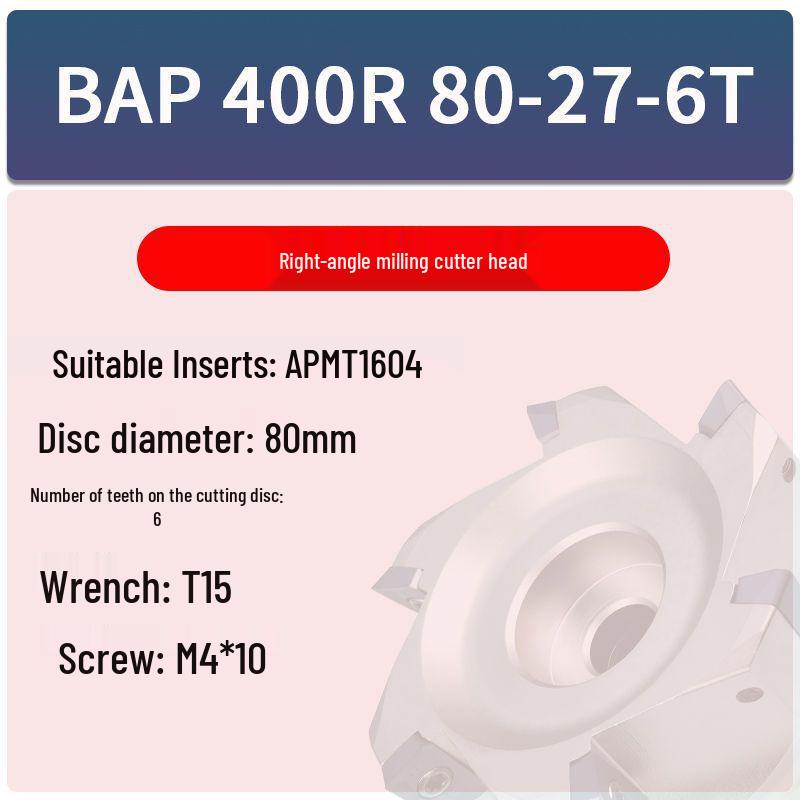 Right Angle CNC Milling Head BAP300R for Face & Vertical Milling (Sizes: 40/50/63/80/100)