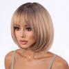 Light Brown Short Bob Wig: Stylish Full-Head Wig for Women