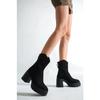 Platform Heeled Back Zipper Women's Boots
